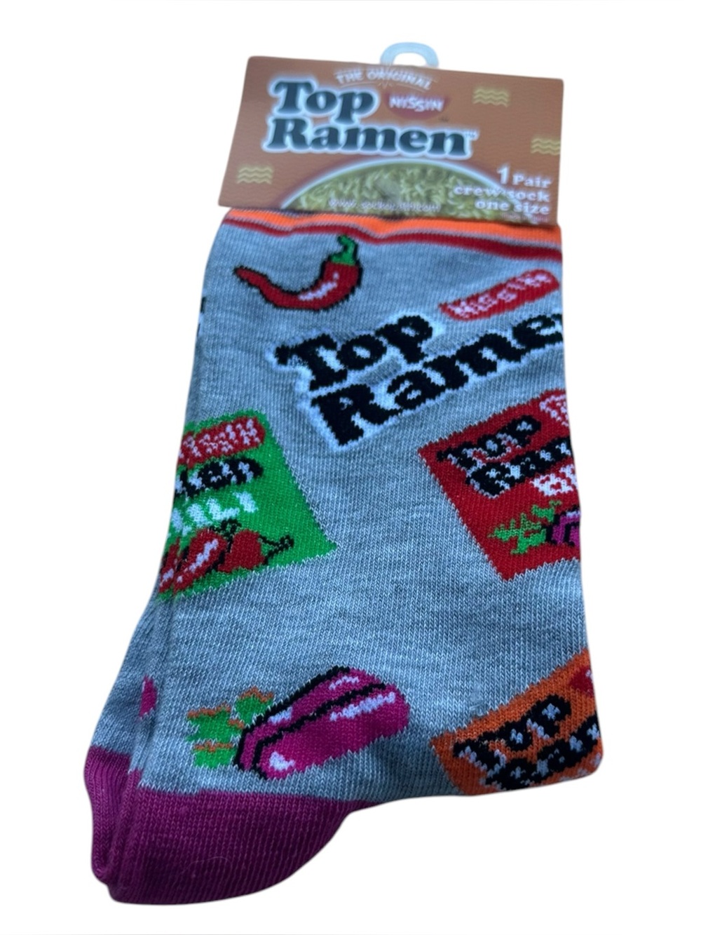 3/$25 Top Ramen Noodles Women's Casual Crew Socks